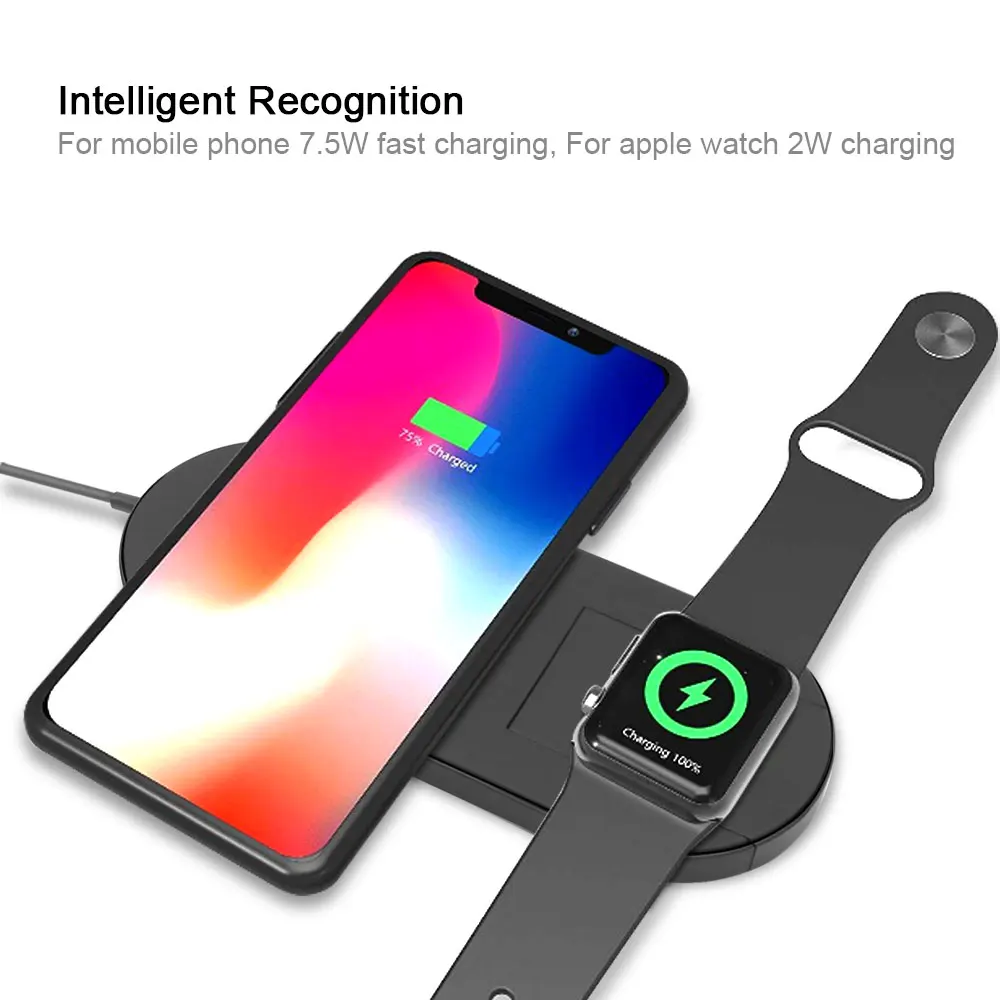 Магнитная Беспроводной Зарядное устройство для Apple Watch Series 1 2 3 Ци быстро Беспроводной зарядки для iPhone X 8 8 Plus для samsung GalaxyS9 S8 S7