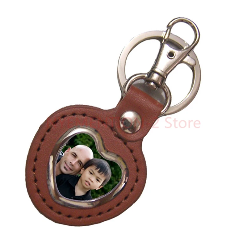 90pcs/lot Leather keychain blanks sublimation consumables Metallic keyring Can print pictures Thermal transfer metal key chain | Украшения