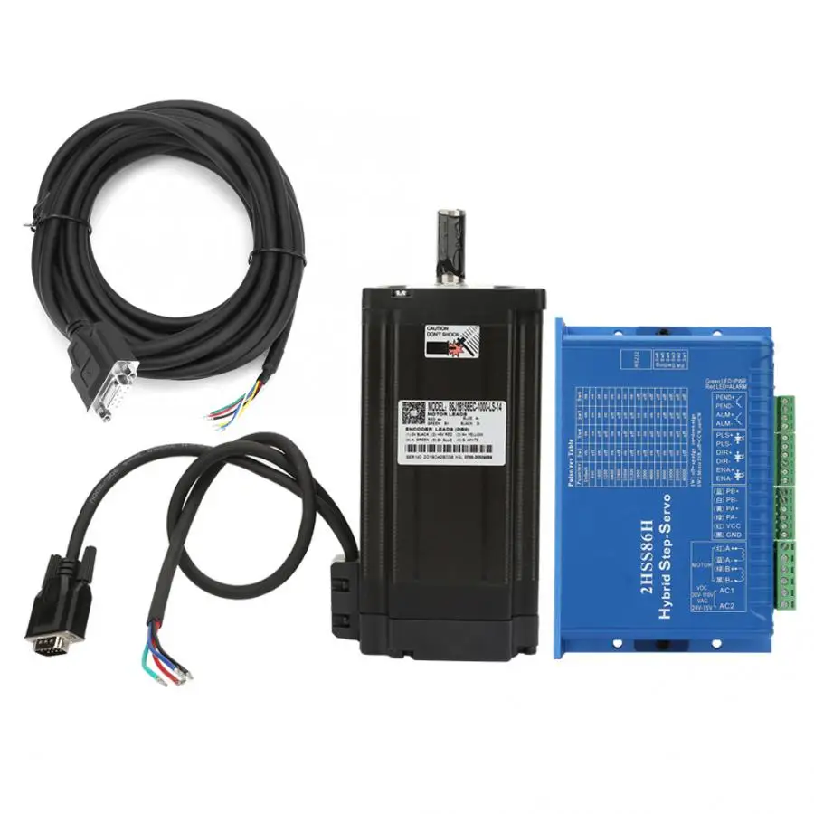 Гибридный комплект Драйвер шагового двигателя NEMA34 12 нм 2HSS86H + 86J18156EC 1000 цифровой