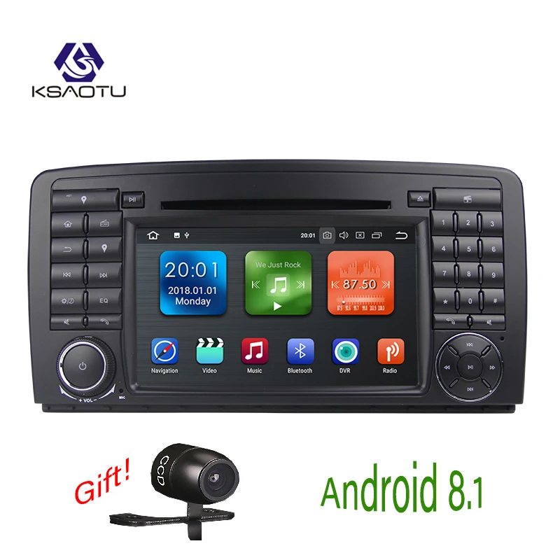 KSAOTU 7 &quotDAB + 4G Android 8 1 автомобильный DVD плеер SD GPS для Mercedes Benz R-Class W251 R280 R320 |