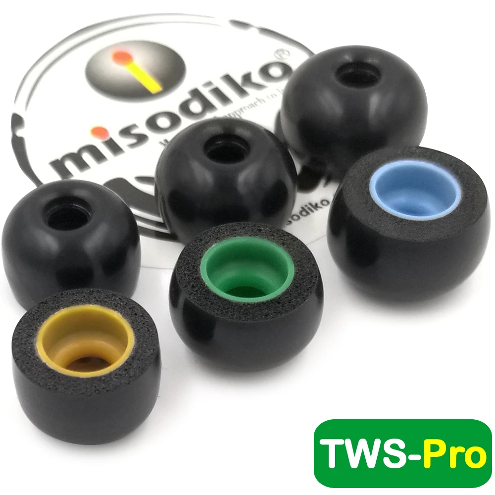 Size-SML Misodiko TWS-Pro вкладыши из пены с эффектом памяти для туров беспроводные наушники-Bragi Dash Pro Наушники/samsung gear IconX, Galaxy Buds - Цвет: Size-SML