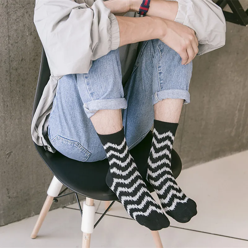 2018 новые носки мужские деловые Calcetines Chaussette Homme бренд Crew Happy Dress Harajuku дизайнер Meias