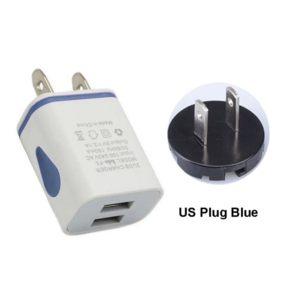 Buyincoins домашний дорожный светодиодный USB 2 порта настенный AC умное зарядное