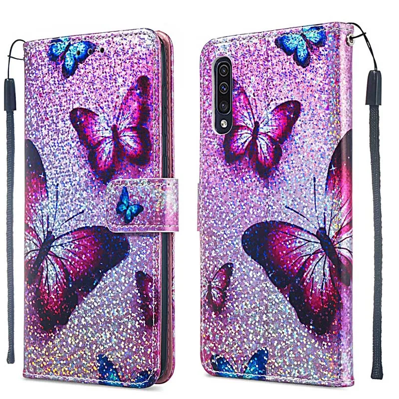 Шикарный кожаный футляр для samsung Galaxy A10 A20 A30 A40 A50 A70 M10 M20 M30 S10e S8 S9 S10 J4 J6 плюс A9 A7 A750 чехол