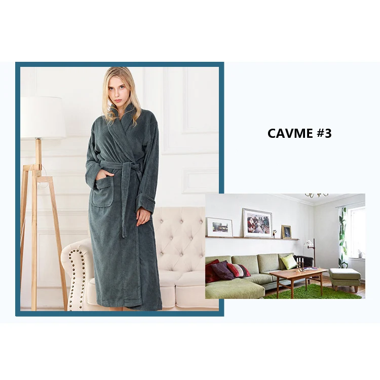 CAVME 3 CAVME махровое Кимоно размера плюс, хлопковый халат для отеля для женщин и мужчин, длинные халаты для женщин, Мужская одежда для сна, одежда для сна - Цвет: CAVME 3