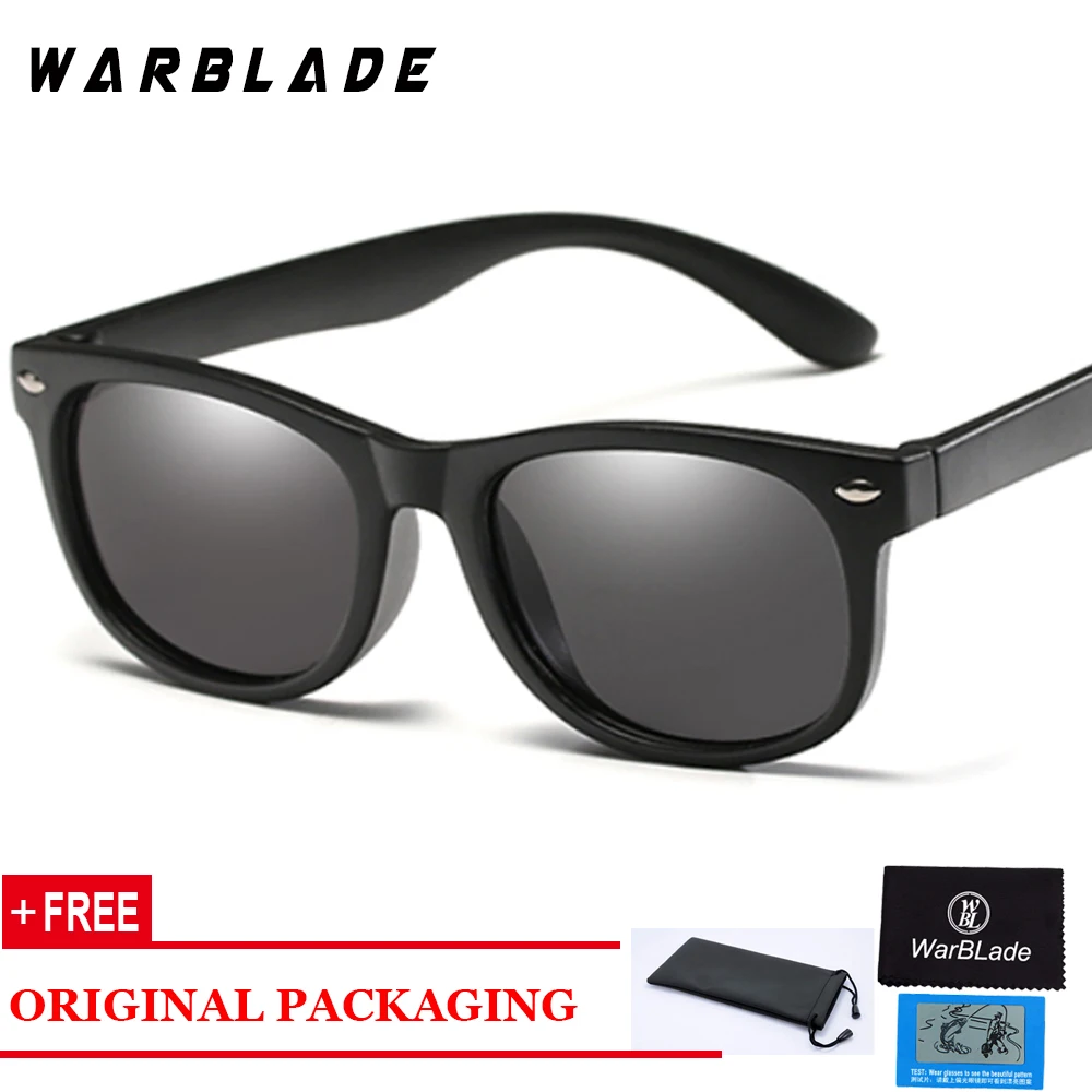 matte black Nodare Модные Детские поляризованные солнцезащитные очки TR90 для мальчиков и девочек, детские солнечные очки силиконовые защитные очки детские очки UV400 Óculos - Цвет линз: matte black