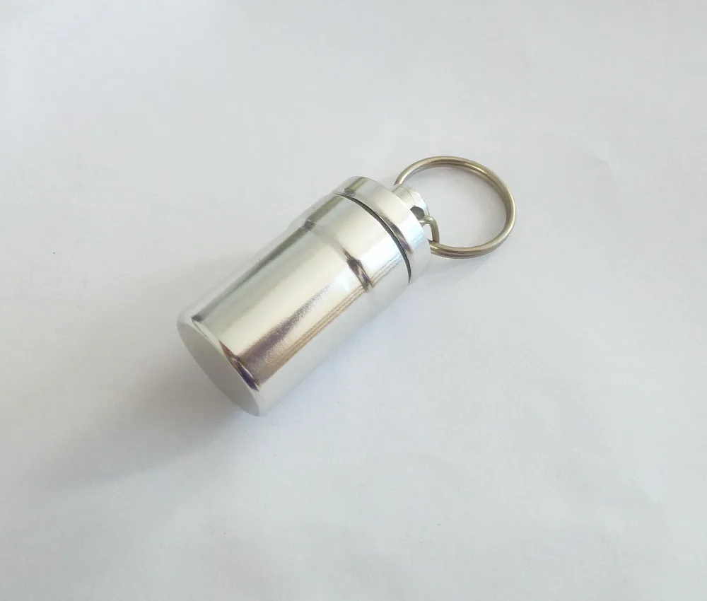 Бесплатная доставка 2 шт./лот Micro Pill box бутылка Cache Coentainer Geocache Брелоки Брелок