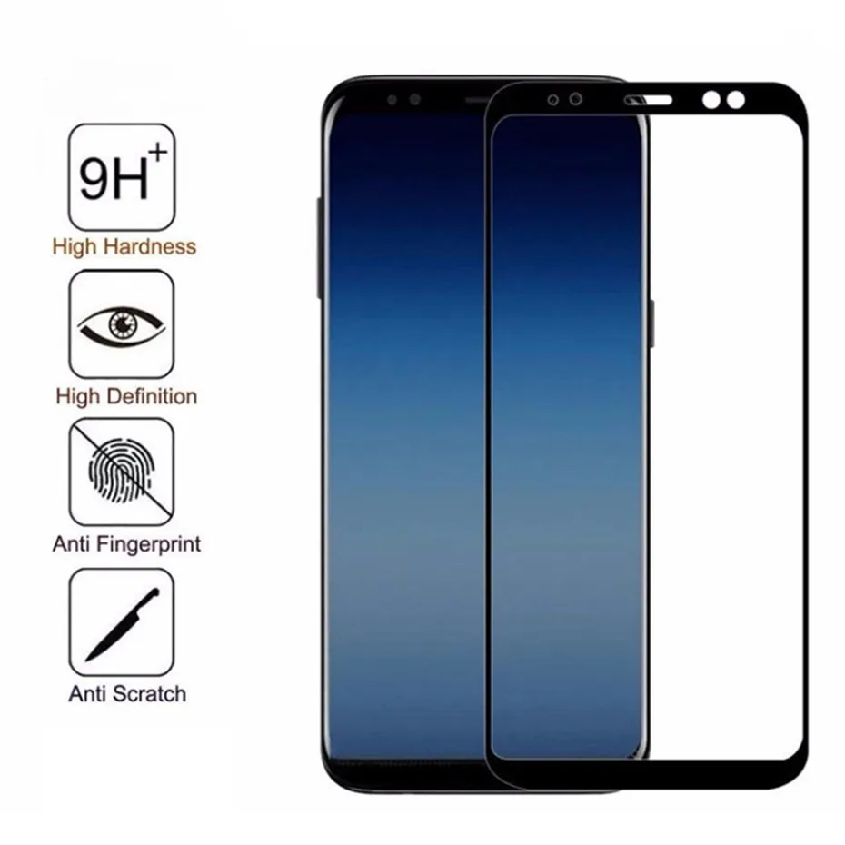 9H 2.5D полное покрытие закаленное стекло для Samsung Galaxy A8 Plus 2018 Защитное