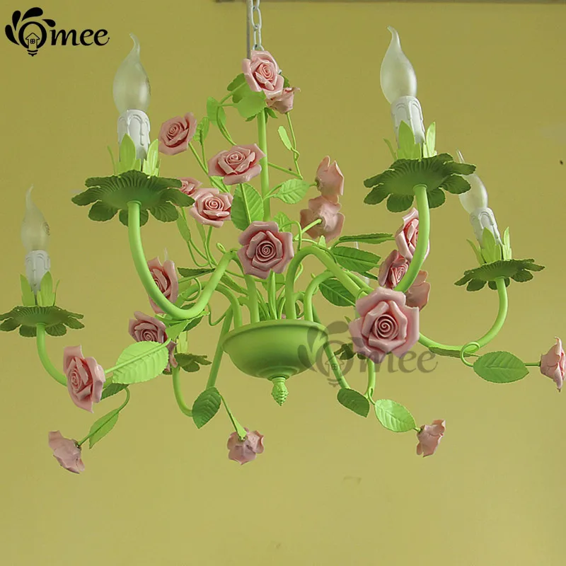 Светодиодные люстры в Корейском стиле комнатный светильник с 6 лампочками виде