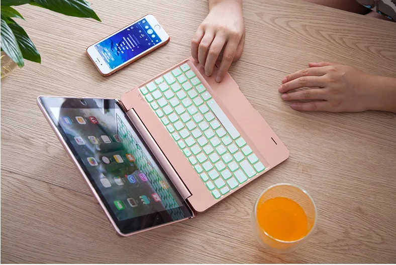 Тонкий ABS беспроводной Bluetooth чехол для iPad 6 Air 2 Чехол клавиатура Kickstand флип PC