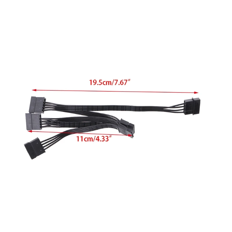 15 7 дюймовый ПК DIY ATX 4Pin 4P IDE до 5 SATA Serial ATA Кабель питания Шнур 18AWG провод Прямая