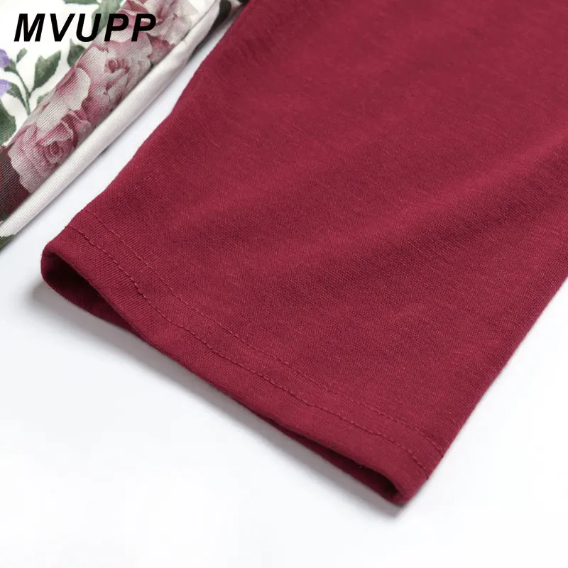 Женское платье для мамы и дочки MVUPP семейная одежда с коротким рукавом цветочным