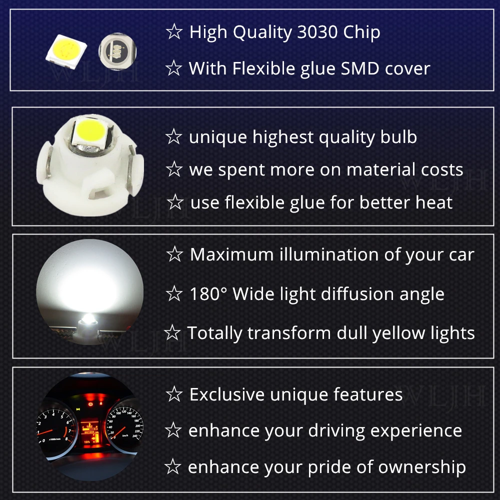 WLJH 10x Neo Led еатк AC Нагреватель климат Управление инструмент Панель УВД светильник