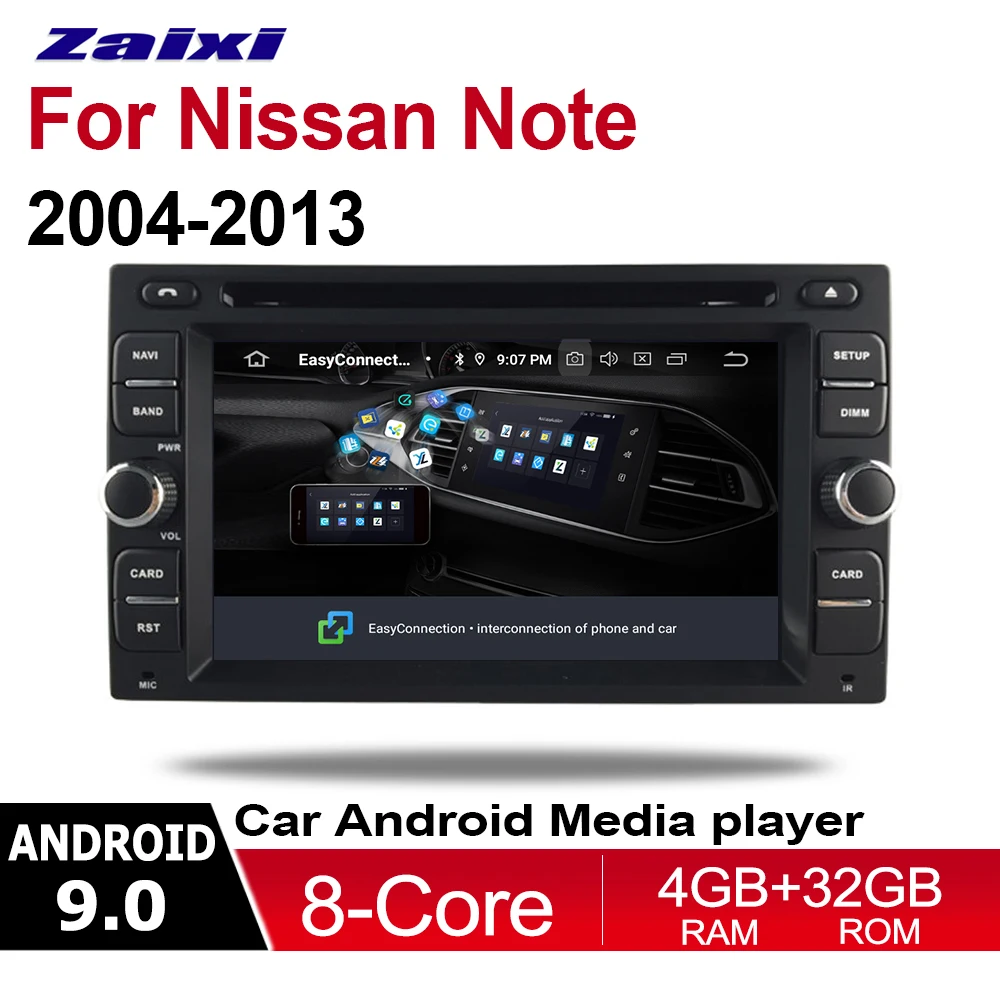 ZaiXi 6," Android автомобильный мультимедийный плеер 2 Din wifi gps навигация Авторадио для Nissan Note 2004~ 2013 сенсорный экран Bluetooth