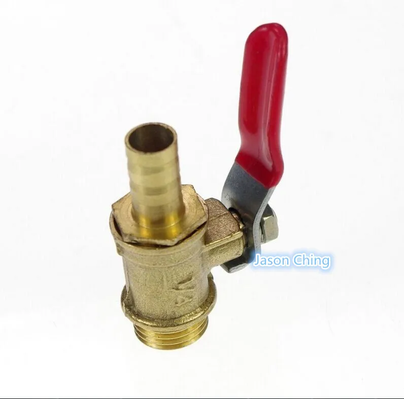 2 шт./лот 1/4 &quotBSPP соединение папа x 10 мм шланг Колючая воздушная Латунная Труба