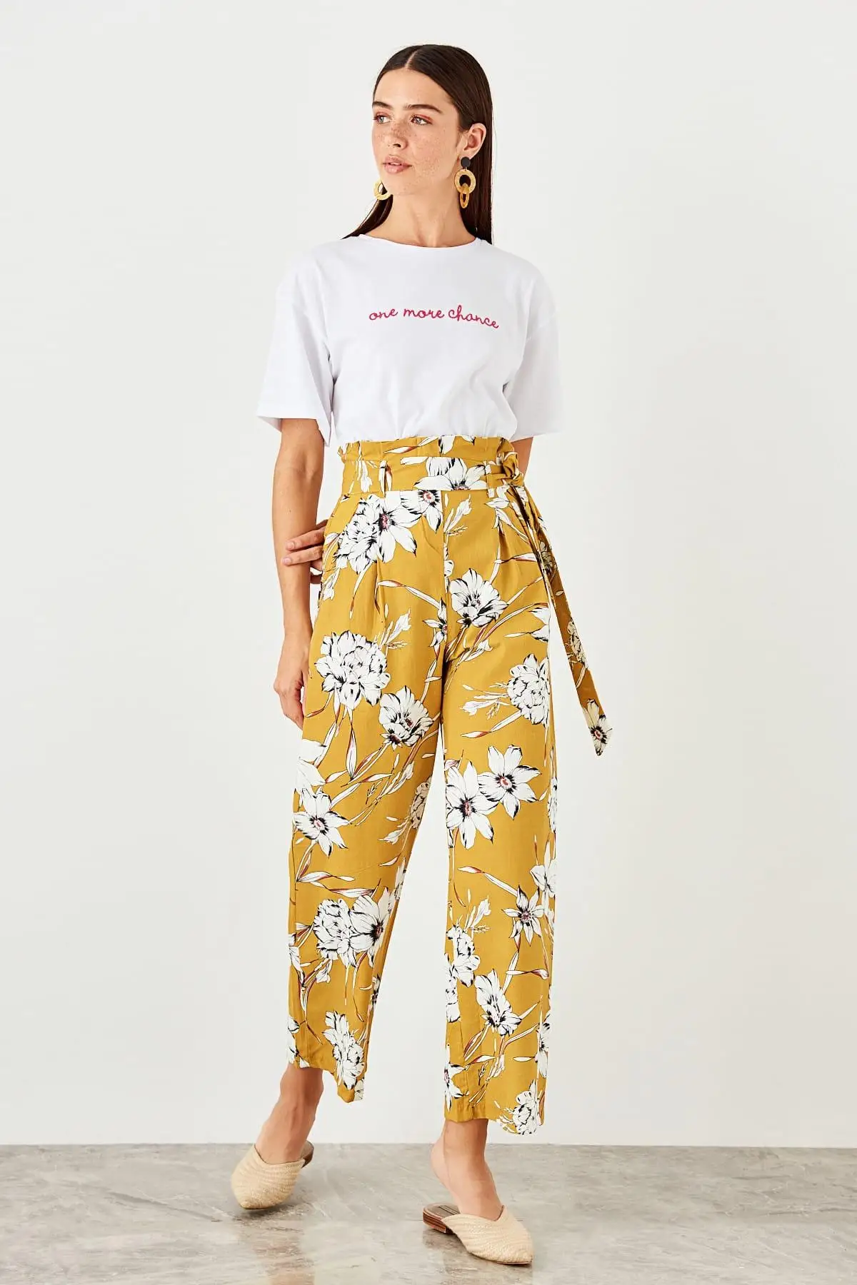 Trendyol Camel брюки со шнуровкой TWOSS19XM0277 | Женская одежда