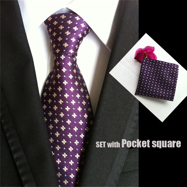 Топ для вечерние модный галстук 8 см Официальный жаккардовые тканые галстуки