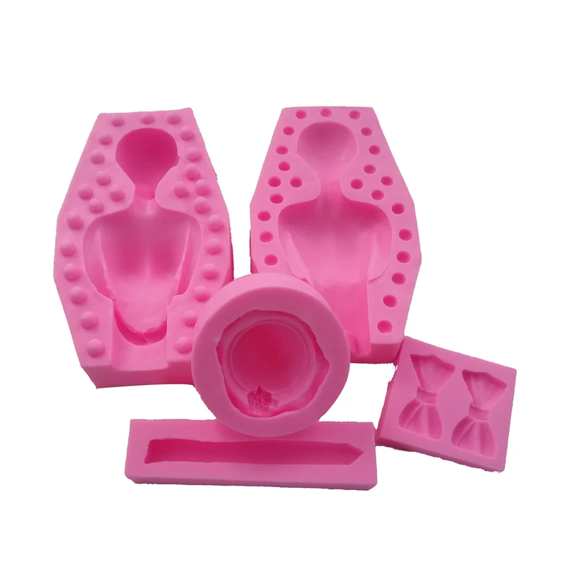 

Doll Model Fondant Liquid Silicone Epoxy Mold Cake Decorating Supply Handmade Soap Clay Mould Baking Polymer Clay Tools