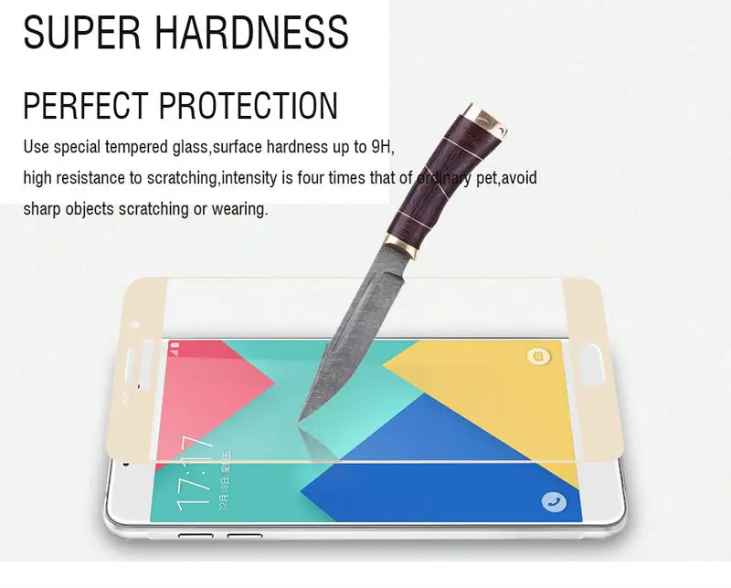 2.5D полное покрытие закаленное Стекло для samsung Galaxy Note 5 4 A3 A5 J510 J710 S7 S6 S5 J5 J7 Prime Экран защитная пленка