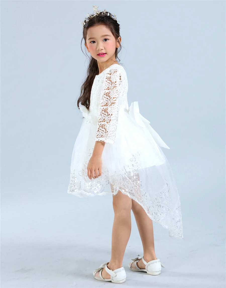 Девочки Платье Партии 2017 Элегантный Девушка Длинное Вечернее Для Крещение