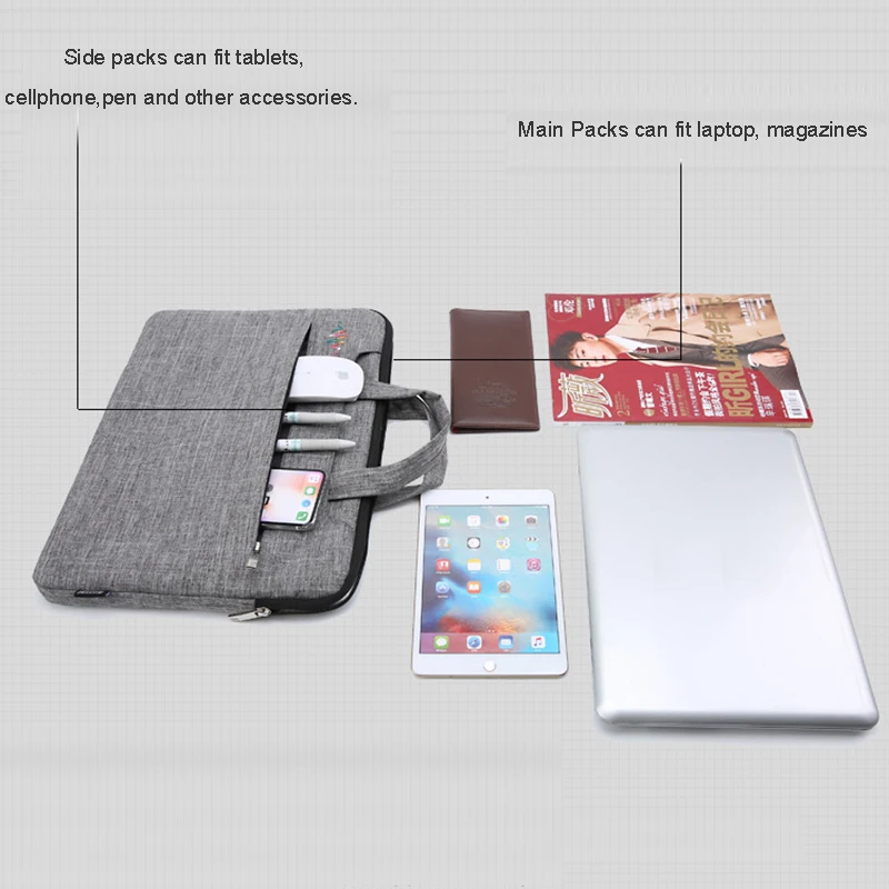 laptop bag for macbook air 13 case laptop sleeve 15 6 notebook bag 14 15 6 inch shoulder handbag for dell hp lenovo asus acer free global shipping