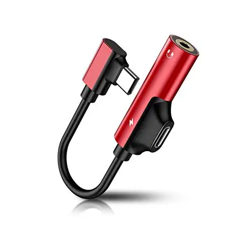 Красный Cherie 2в1 USB C 3,5 мм аудио конвертер для samsung Xiaomi huawei htc Typec вызова зарядки музыки разъем для наушников Aux Кабель-адаптер - Цвет: Красный