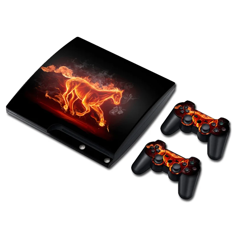 Водостойкая виниловая наклейка OSTSTICKER Fire Horse для PS3 тонкая защитная пленка