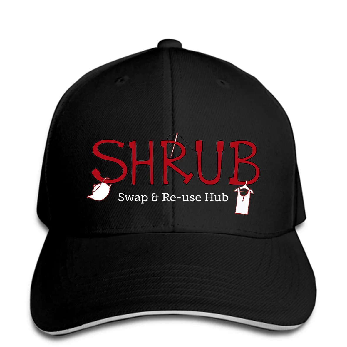 Мужская бейсболка shrut логотип Final с элементами красный и белый Невидимый Shrubcoop Org