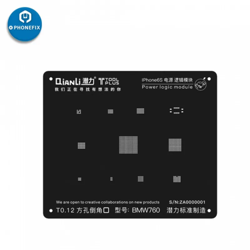 Трафарет iBlack QianLi 3D BGA трафарет для ремонта материнской платы черный iPhone 5S 6S 7 8