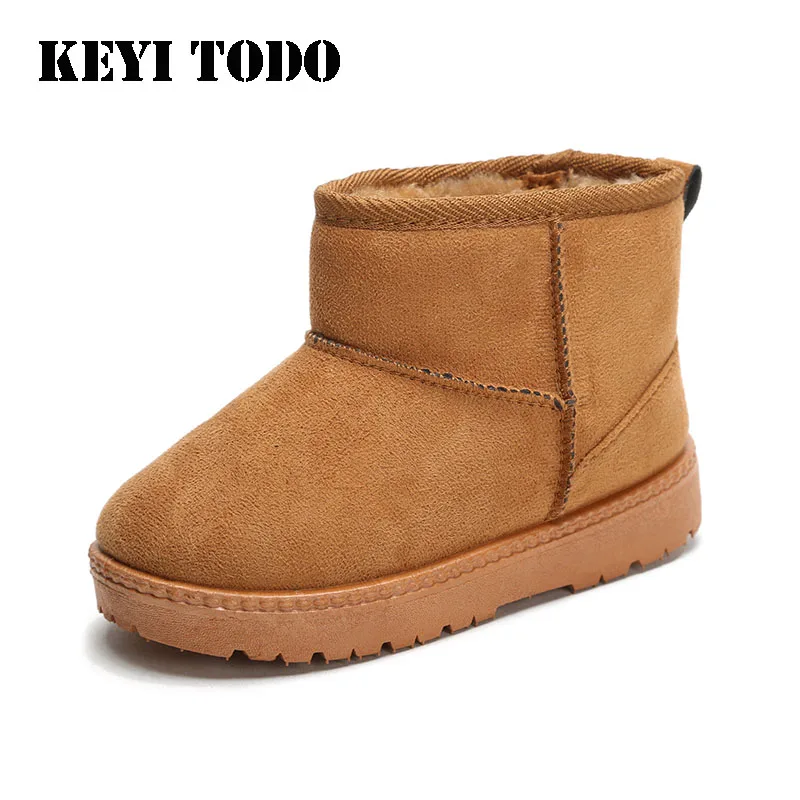 KEYITODO зимние мальчики девочки туфли из хлопка детские короткие удобные ботинки