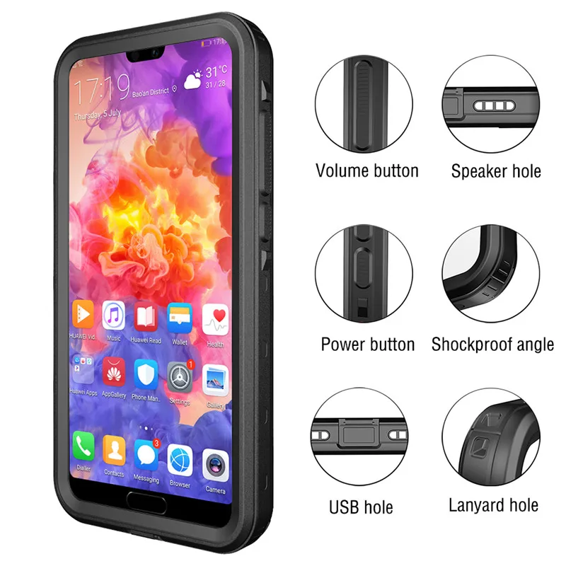 Роскошный защитный чехол-броня для huawei P20 Plus, защитный чехол-подставка из поликарбоната+ ТПУ, ударопрочный чехол-накладка на заднюю панель для huawei P20 Lite