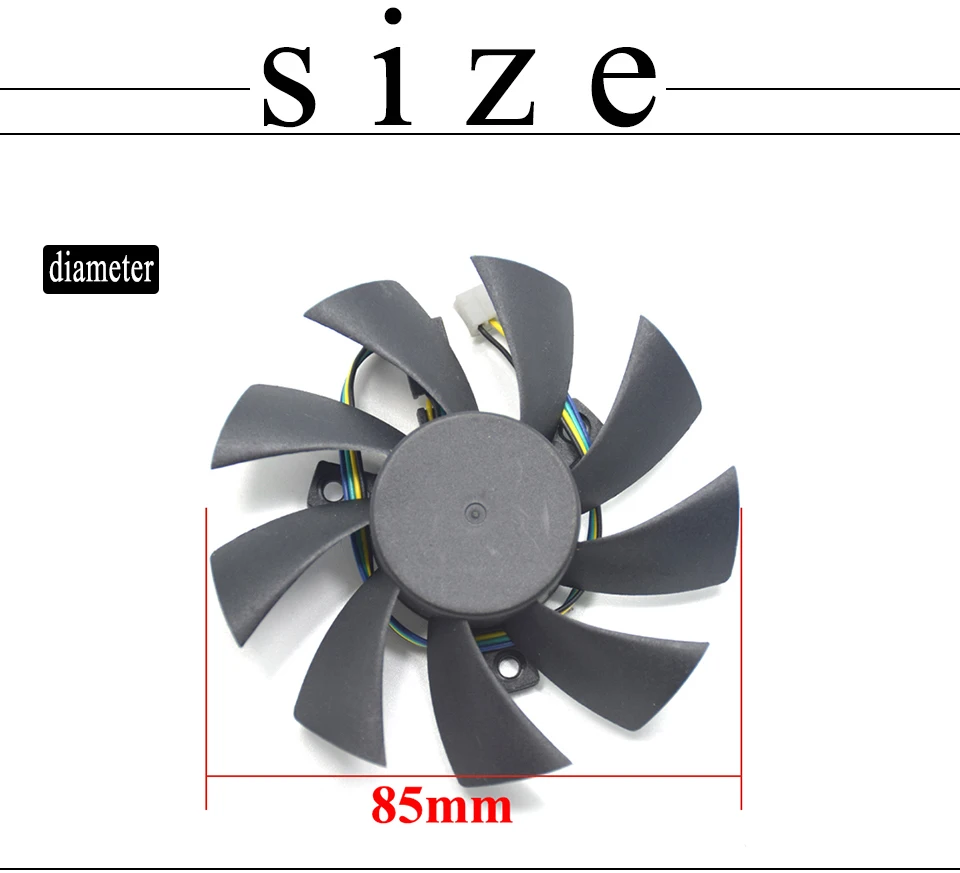 10 шт./лот 85 мм T129215SU вентилятор Замена для ASUS MSI Gigabyte Zotac GTX 1060 мини GTX 960 RX460 RX550 560 R9 290X графическая карта