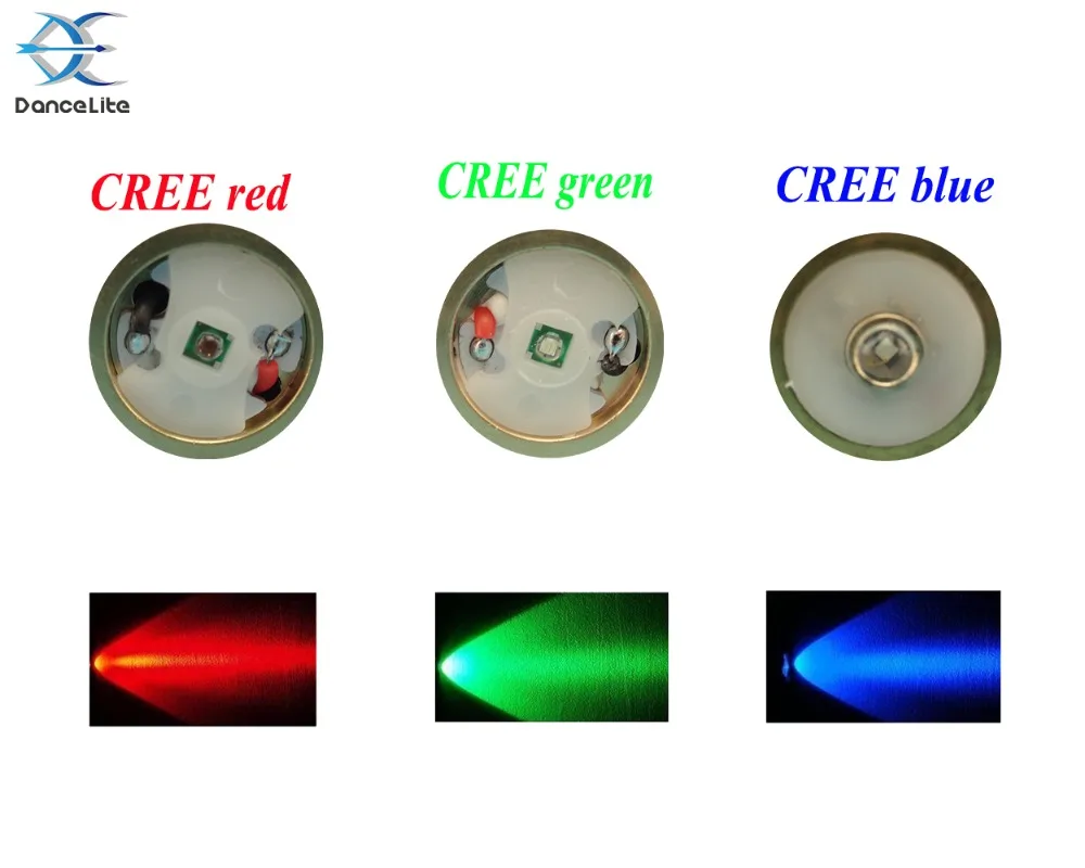 Цветная светодиодная вспышка DanceLite 802 XPE Рабочий фонарь RGB 1 режим большой диапазон