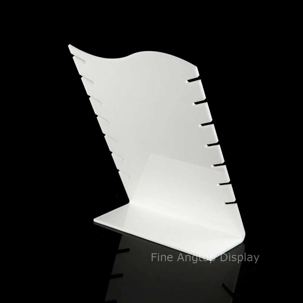 Белая акриловая витрина для ожерелья полка Perspex ювелирный Органайзер