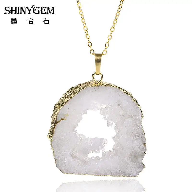 Ожерелье из натуральных ювелирных изделий Bijoux Femme ожерелье с белыми кристаллами