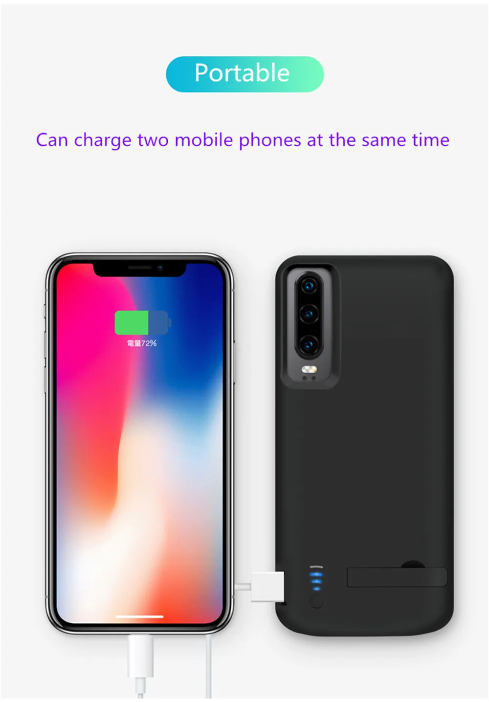 2019 5000 мАч чехол с внешним аккумулятором для Huawei P30 чехлы Pro Чехол