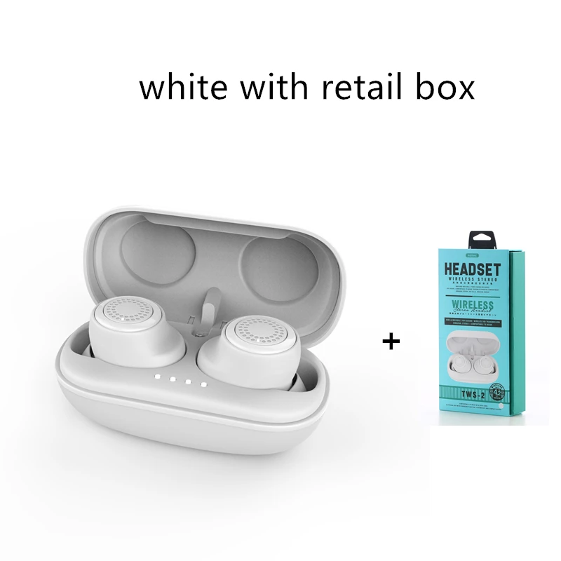 3 Remax TWS-2 Беспроводная гарнитура Bluetooth наушники Близнецы наушники с зарядной коробкой наушники лучше, чем для Xiaomi - Цвет: 3