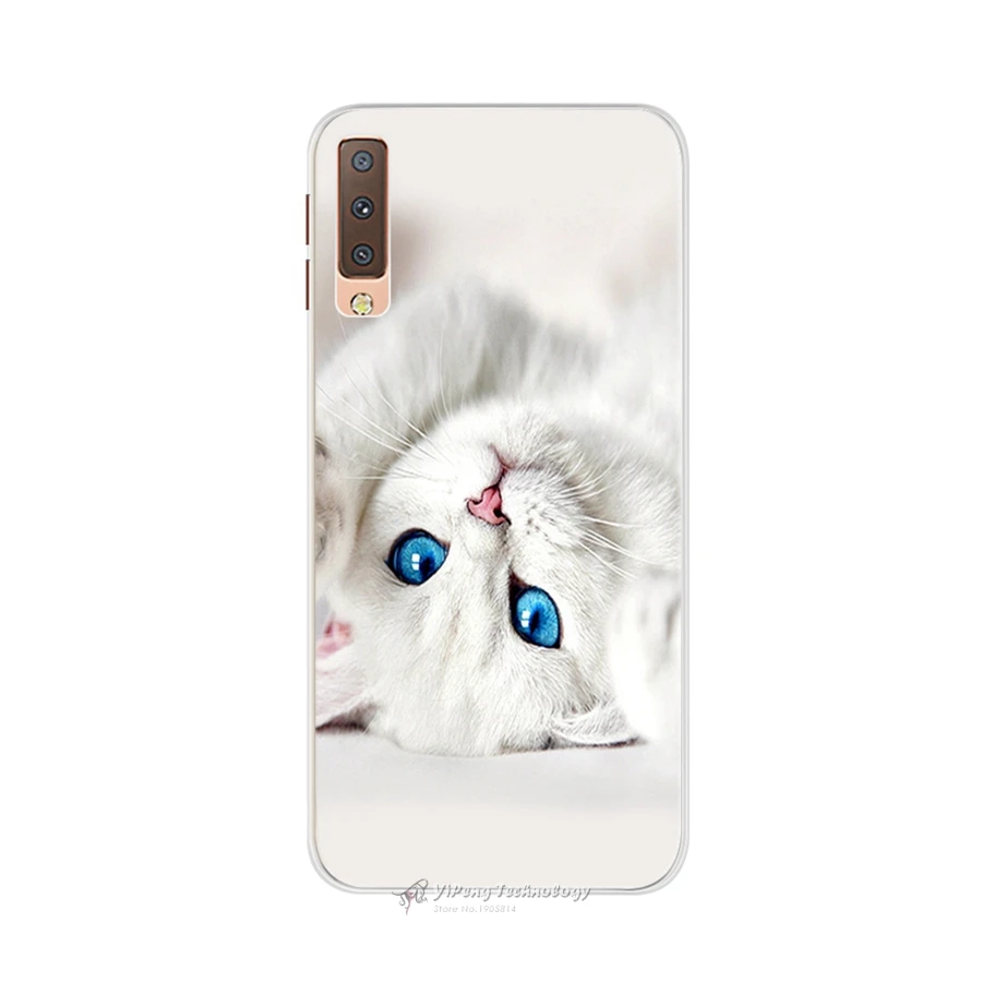 Милый силиконовый чехол для телефона Samsung Galaxy A7 2018 A750f Бампер Мягкий Чехол Для