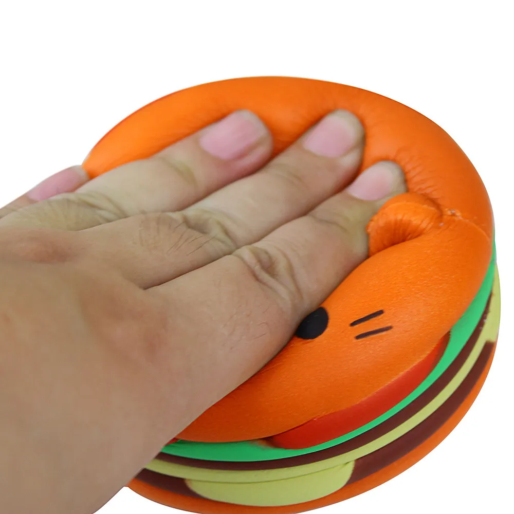 Сжимаемая игрушка для кошек гамбургеров сжимающая пирог снятия стресса слаймы