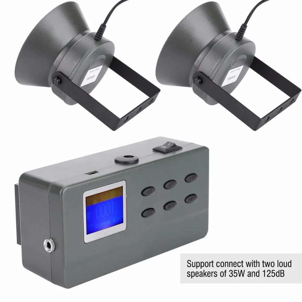 PDDHKK MP3 плеер для охоты с птицами 35 Вт 12 В 150 дБ|Охотничья приманка| |