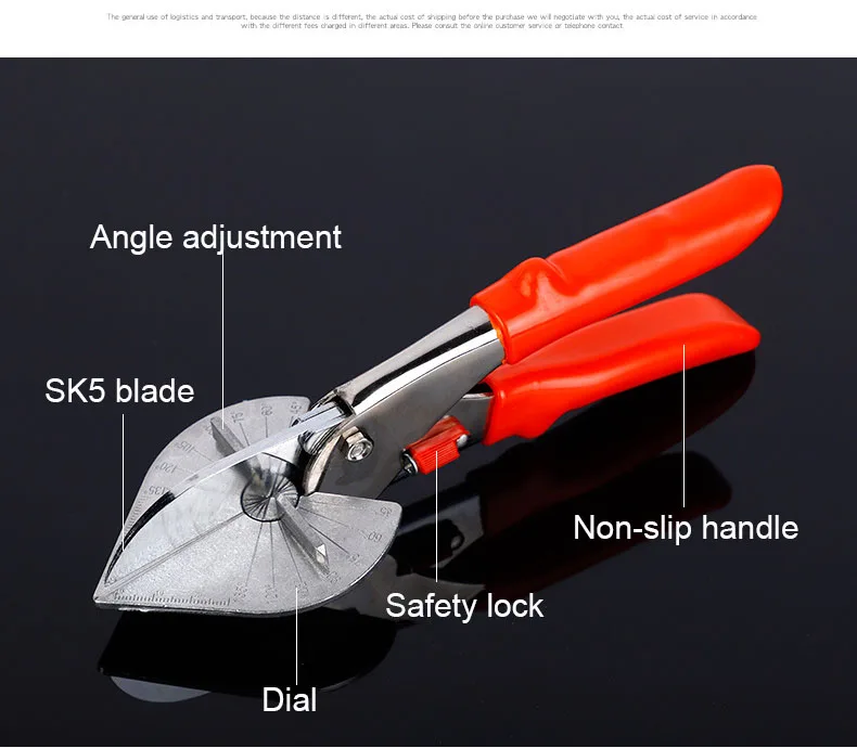 

UNeefull hand tools Angle Shear,45 Degree To 135 Degree Miter Cutter Hand Shear Multifunctional PVC PE Plastic Pipe Scissors