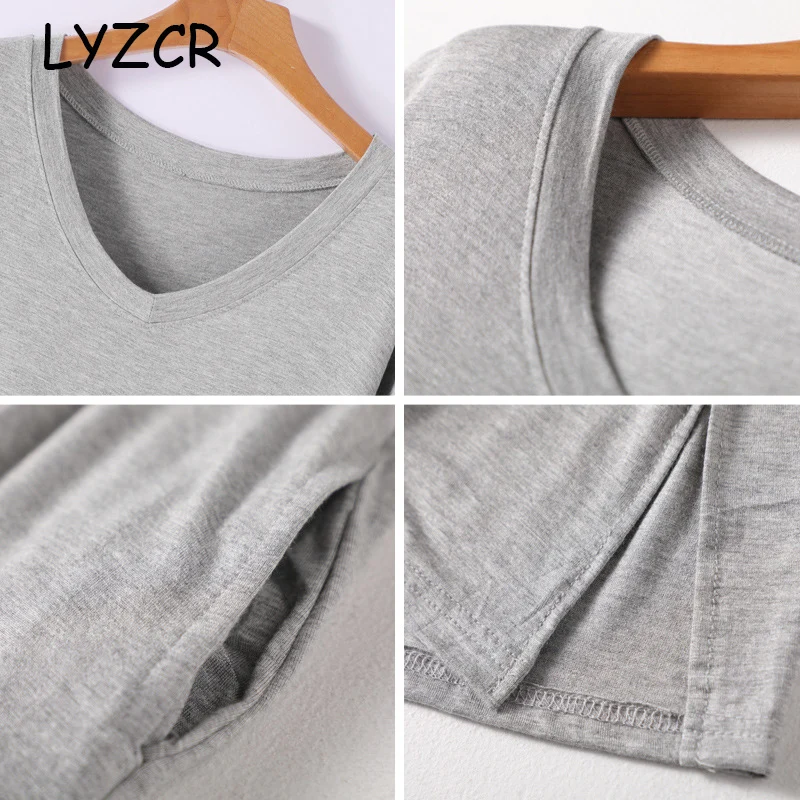 Платье LYZCR женское длинное с разрезом повседневное облегающее офисное футболка