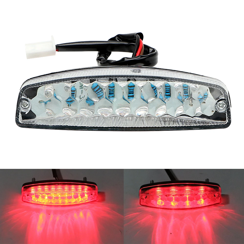 12V светодиодное освещение мотоциклов индикаторная лампа мото Задние огни для ATV