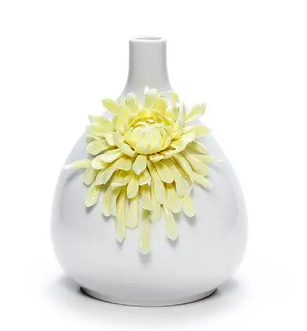 Керамическая желтые цветы ромашки ваза home decor большие напольные вазы для свадьбы