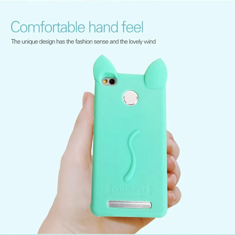 For Xiaomi Redmi 3S Case Cute Color Cat Ears Soft Silicone GEL Phone 3 Pro Prime Coque Funda |