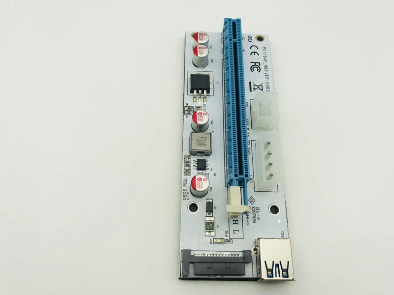 3 в 1 USB 3.0 008S PCIE Riser Express 1X 4x 8x 16x Райзер адаптер карта SATA 15pin 6pin 4pin для майнинга BTC