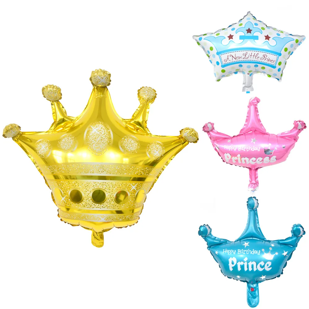 1 шт. розовые синие золотые короны гелиевые шары Принцесса Корона Фольга шар