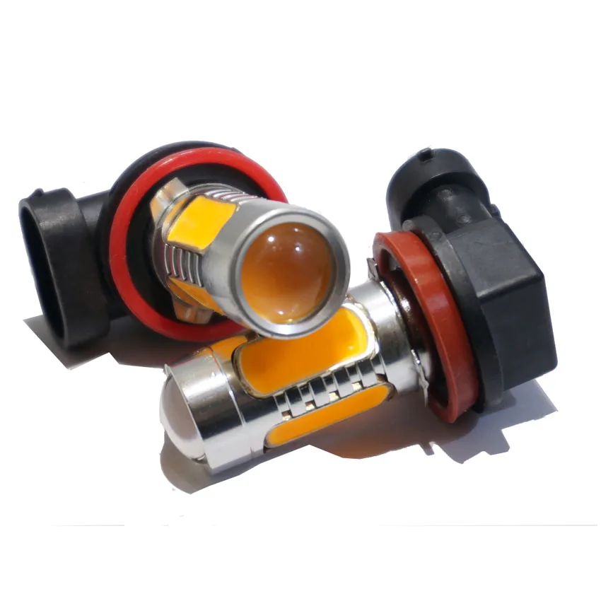 AORUNYEBAO 10 шт. Авто 9006 HB4 9005 HB3 H7 H1 H11 7 5 Вт COB LED с линзами поворотный противотуманный