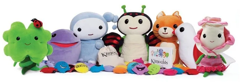 Kimochis плюшевые игрушки 18 см кошка Huggs Жук Белла розовый клевер облако голубь