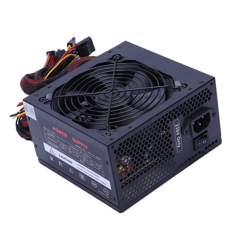 170-260V Max 500W Power Supply Psu Pfc Silent Fan 24Pin 12V Pc Computer Sata Gaming For Intel Amd | Компьютеры и офис